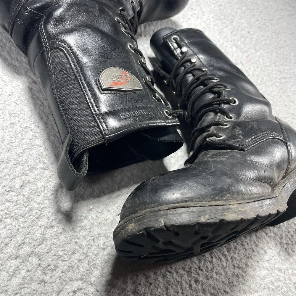 Red Wing Shoes Boots Mens Size 8.5 D Black Waterproof Biker  display picture 1